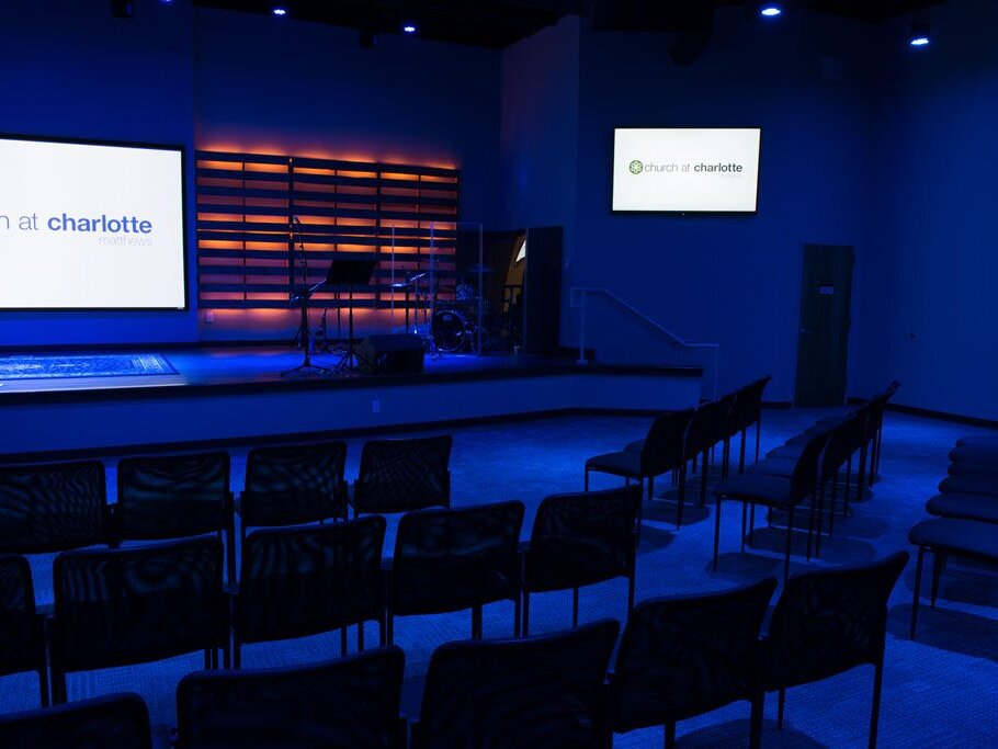 Clarity provides the AVL design/build services Church at Charlotte – Matthews Campus.